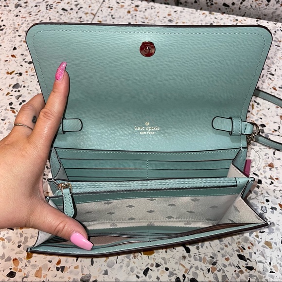 Kate Spade Darcy Embroidered Leather Chain Wallet - Picture 3 of 5